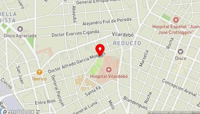 mapa de Reducto  en Montevideo