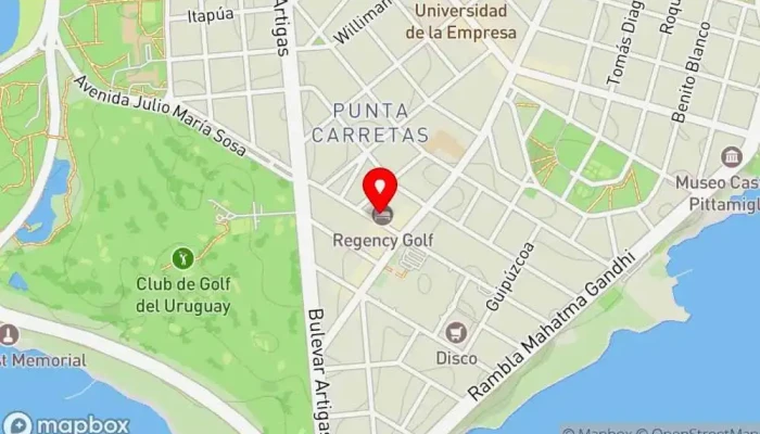 mapa de Regency Golf Hotel Urbano Hotel en Montevideo