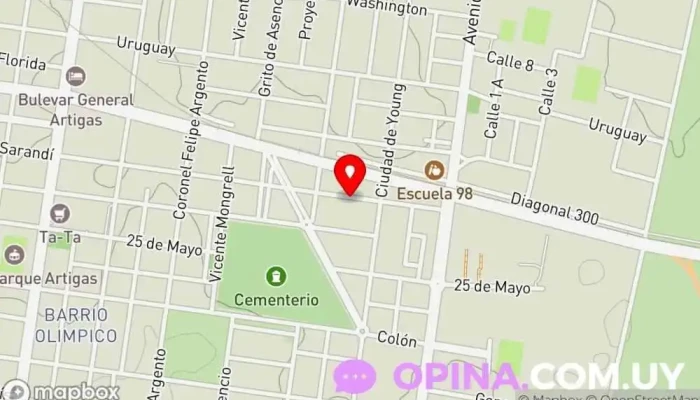 mapa de Relax Promotora inmobiliaria, Alojamiento con servicio en Paysandú