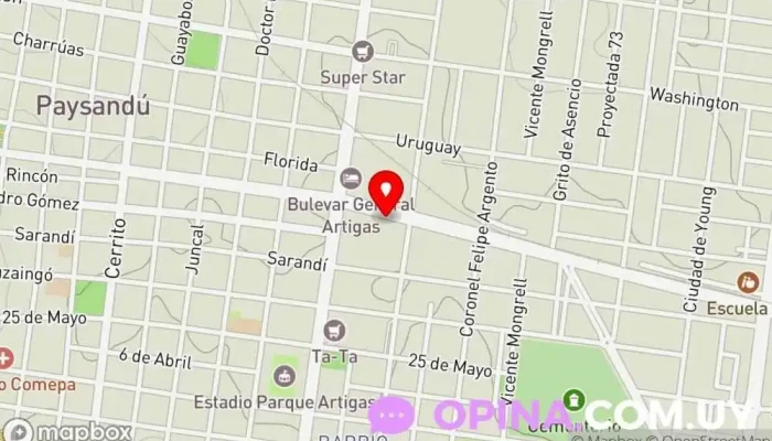 mapa de Remate Ruiz Diaz Tienda de artículos para el hogar en Paysandú