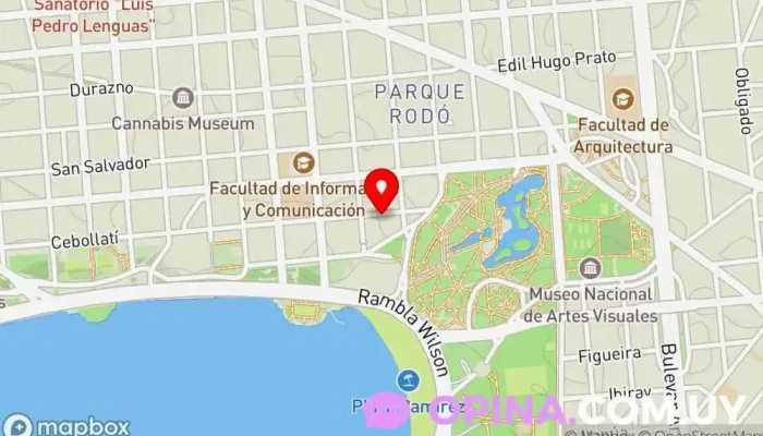 mapa de Renova Propiedades Agencia de bienes inmuebles comerciales en Montevideo
