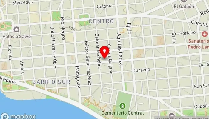 mapa de Repique Hostel Albergue en Montevideo