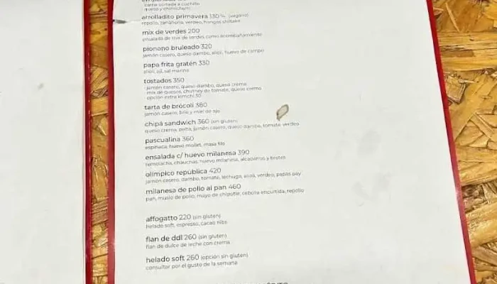 Republica Rotiseria Menu - Restaurante de comida rápida