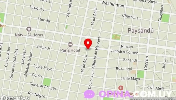 mapa de Residencia del Centro Residencia de estudiantes en Paysandú
