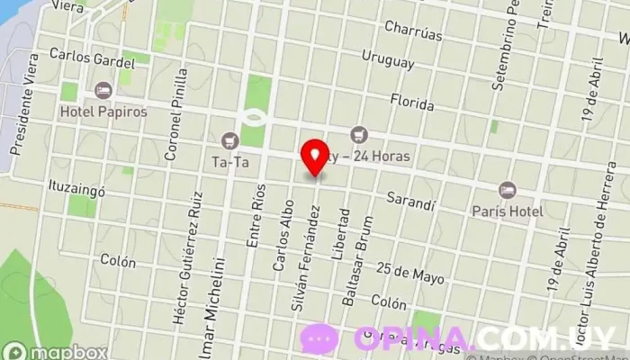 mapa de Residencia Estudiantil, INDIRA GANDHI Residencia de estudiantes en Paysandú