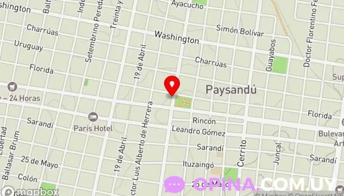 mapa de Residencia Paysandu Residencia de estudiantes en Paysandú