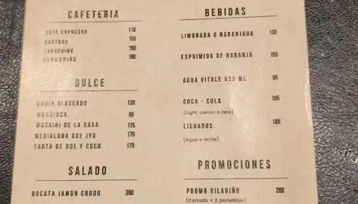 Restaurant Sorocabana:  Menu