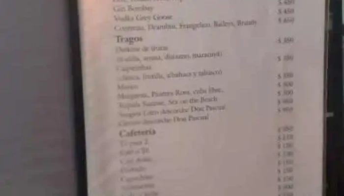 Restaurante Meridiano 58:  Menu