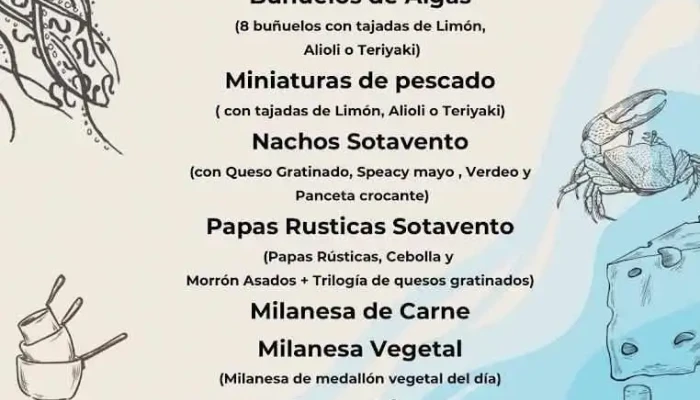 Restaurante Sotavento:  Menu