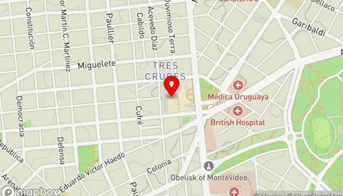 mapa de Restaurante Y Cervecería La Mostaza Restaurante de comida rápida, Restaurante de desayunos, Fábrica de cerveza, Restaurante de perritos calientes, Pizzería en Montevideo