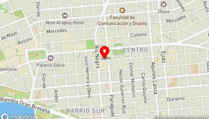 mapa de Restó Centro Restaurante en Montevideo