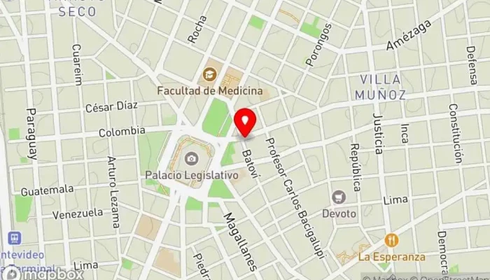 mapa de Resto Pub Janet Bar en Montevideo