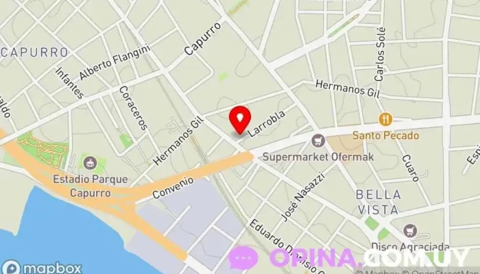 mapa de Rêverie. Consultorio psicológico. Psicólogo en Montevideo