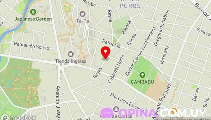 mapa de Reyes Ruano Agencia inmobiliaria en Montevideo