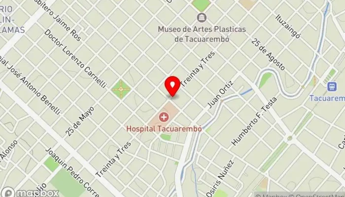 mapa de Rico y Sabroso Hamburguesería en Tacuarembó