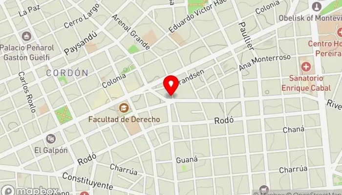 mapa de Rincón cervecero mvd Restaurante en Montevideo