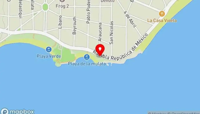 mapa de Rincón Costero Restaurante de comida rápida en Montevideo