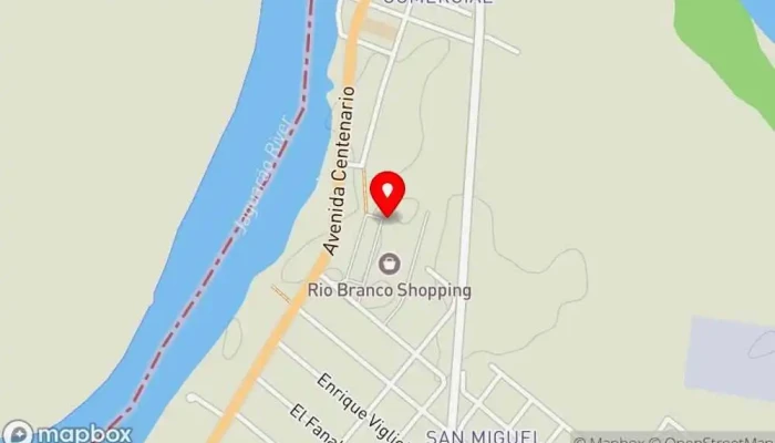 mapa de Rio Branco Centro comercial en Rio Branco