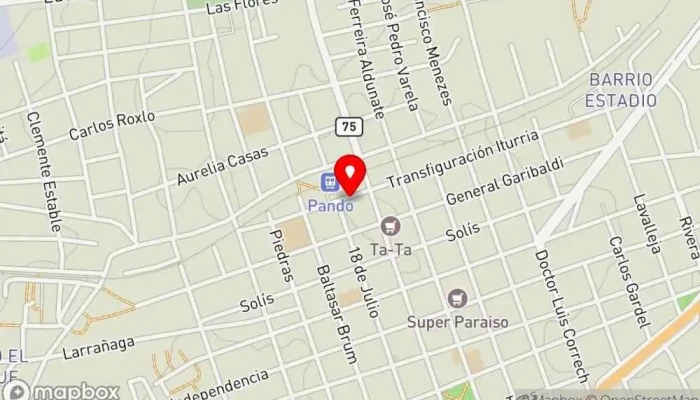 mapa de Rock and Pop Restaurante en Pando