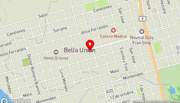 mapa de Rolo Pizza Restaurante en Bella Unión