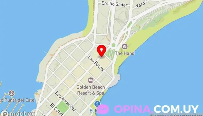 mapa de Rosimeri Baron Licenciada en Fisioterapia Fisioterapeuta, Esteticista, Masajista, Clínica de fisioterapia, Masajista deportivo en Punta del Este