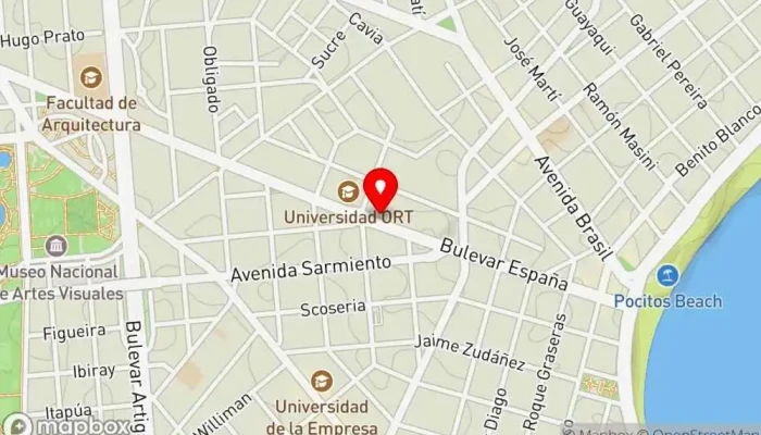 mapa de Rösti Café Restaurante en Montevideo