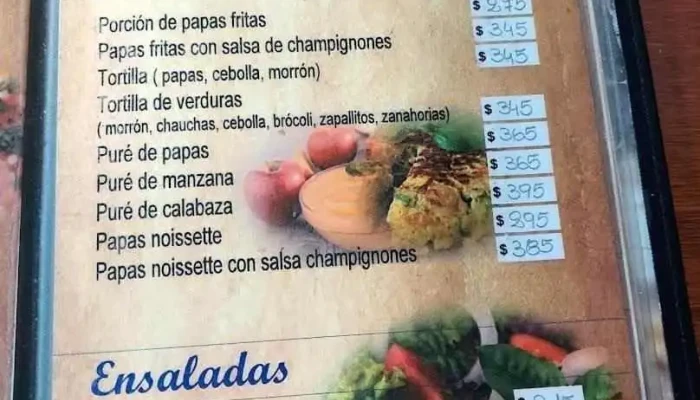 Roti Parrilla:  Menu