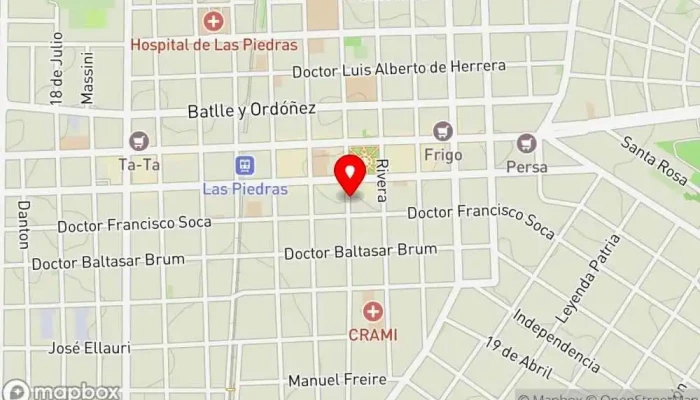 mapa de Rotisería DELEITES Y PLACERES Cafetería, Restaurante en Las Piedras