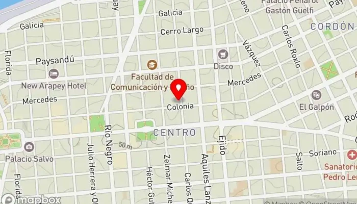 mapa de Rotisería Doña Ema Restaurante de comida para llevar en Montevideo