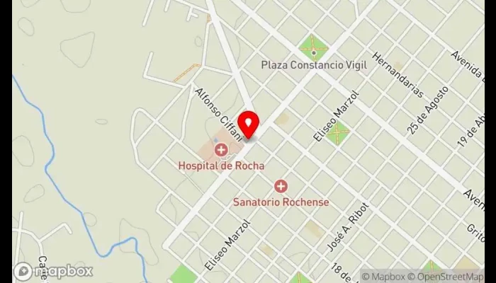 mapa de Rotiseria Lo De Emme Restaurante en Rocha