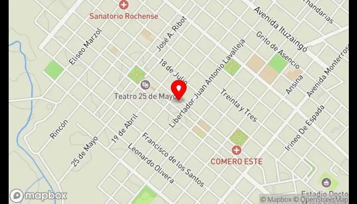 mapa de Rotisería Ricuras Restaurante de comida para llevar en Rocha