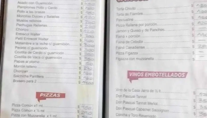 Rotiseria Walter:  Menu - Restaurante de comida rápida