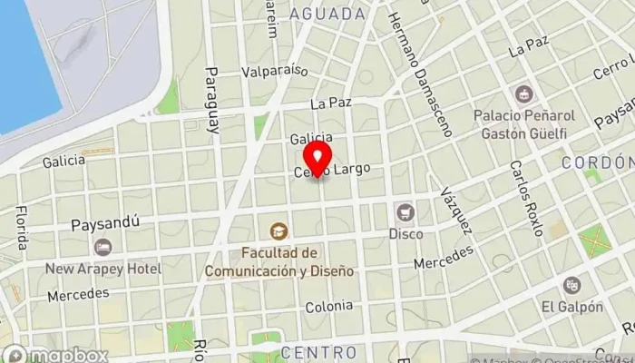 mapa de Roxx Bar Bar en Montevideo