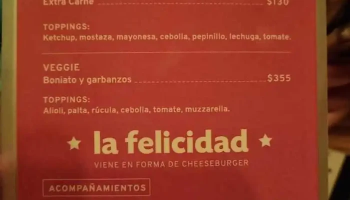 Rudy Burgers -  Menu - Montevideo