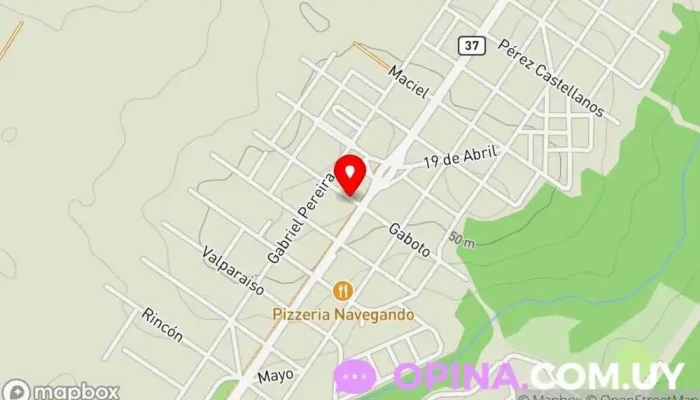 mapa de Ruinas de la Catedral de Piriapolis Lugar de interés histórico en Piriápolis