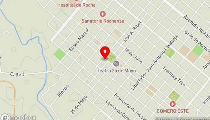 mapa de Rutas del Sol  en Rocha