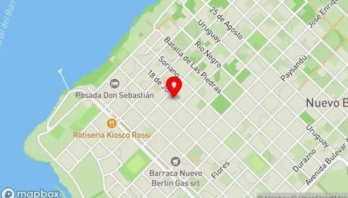 mapa de Sabor Nuestro Comida a domicilio en Nuevo Berlín