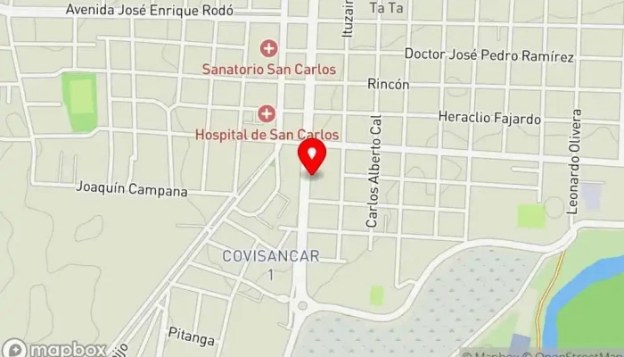 mapa de Sabores de Casa Pizzería, Restaurante en San Carlos