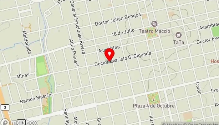 mapa de SaborSobreRuedasSJ Restaurante en San José de Mayo