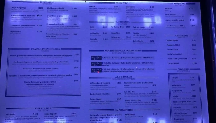 Salmuera:  Menu - Restaurante