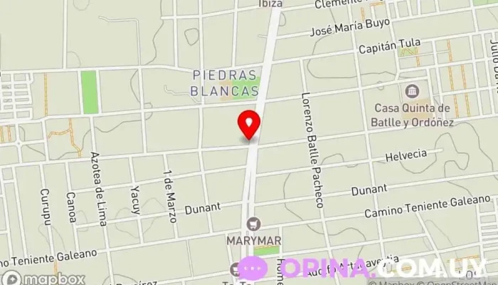 mapa de Salon Bingo Quiosco en Montevideo