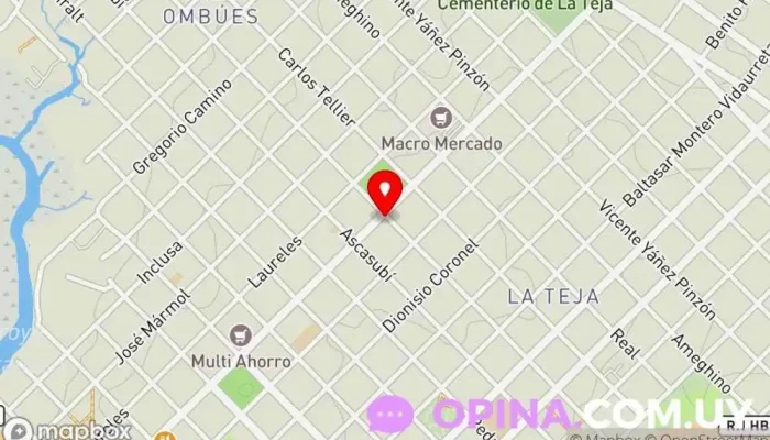 mapa de Salón E.T. Kiosco en Montevideo