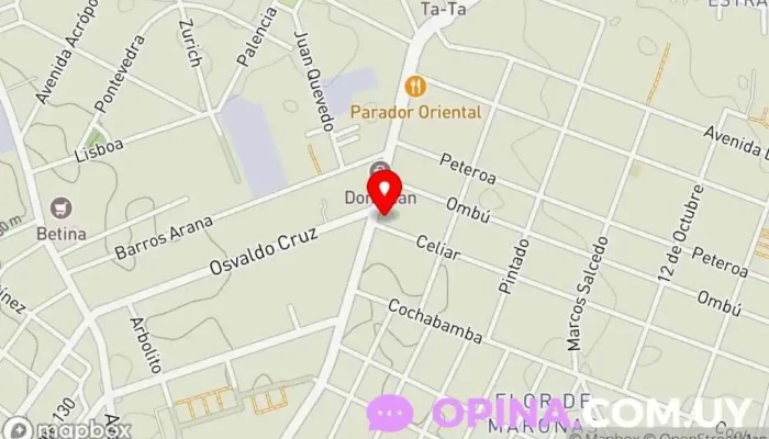 mapa de Salón La Polola Quiosco en Montevideo