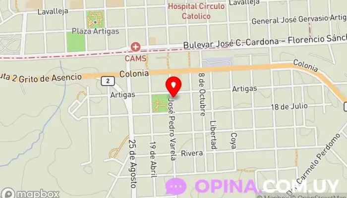 mapa de Salón Los Vascos Centro comunitario en Florencio Sánchez