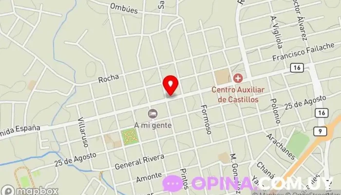 mapa de Salón Modelo Papelería en Castillos