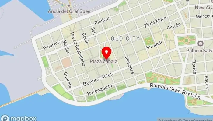 mapa de Salón y almacén el fuerte Lounge en Montevideo