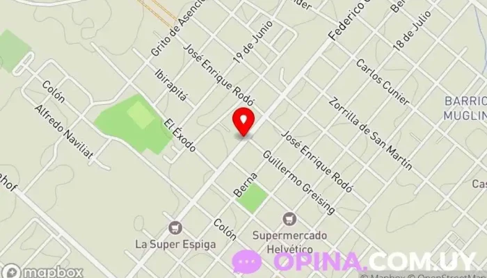 mapa de Salón y cotillón Leo Papelería en Nueva Helvecia