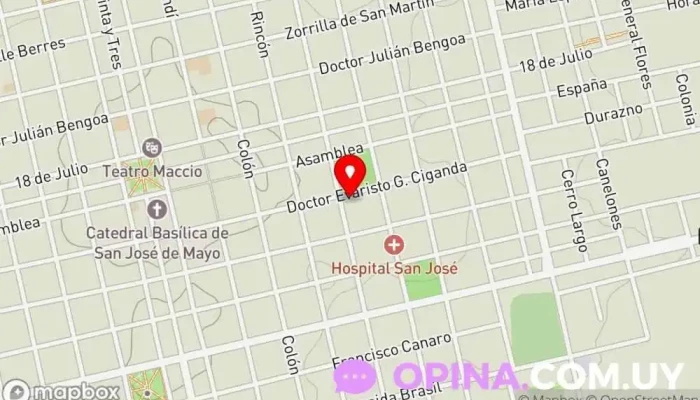 mapa de San José de mayo Urbanización en San José de Mayo