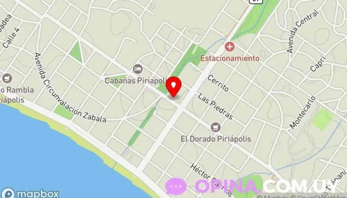 mapa de Sanamar Tian Clínica de acupuntura en Piriápolis