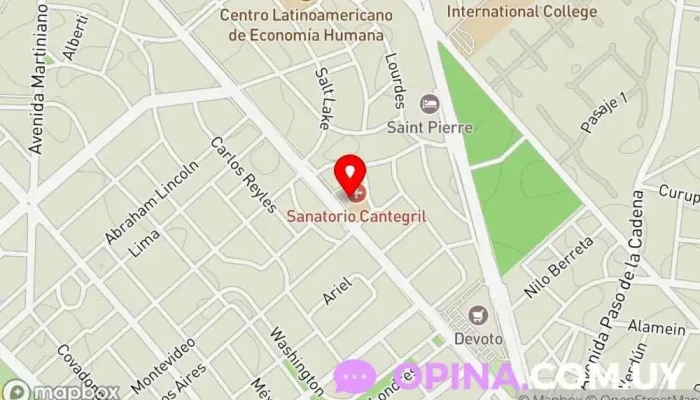 mapa de Sanatorio Cantegril Hospital en Punta del Este